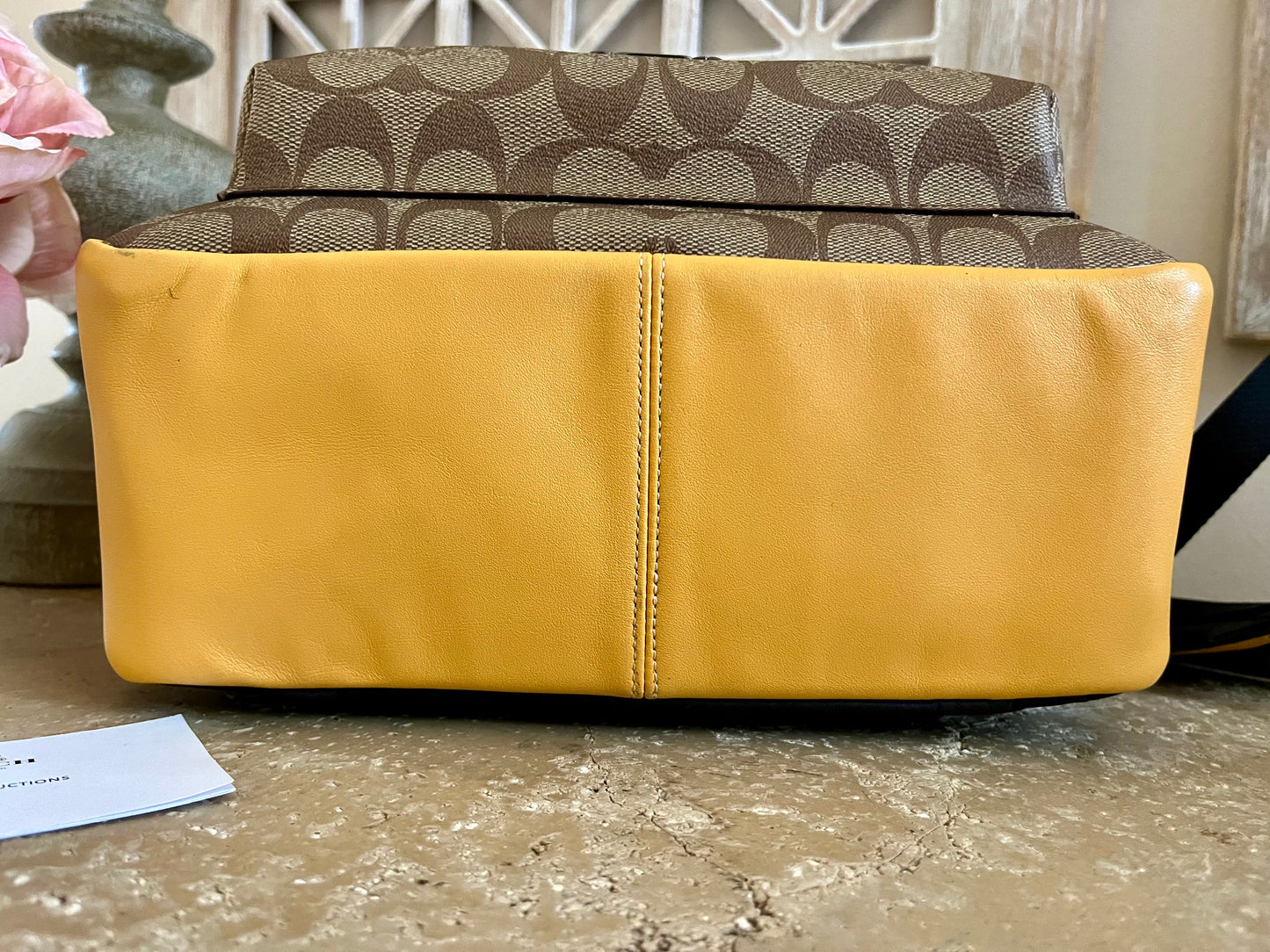 Coach Signature Yellow Medium Backpack