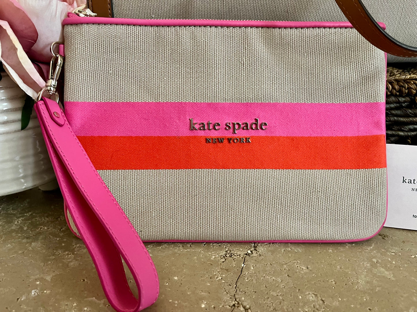 Kate Spade Logo Zip Large Tote with Matching Wristlet