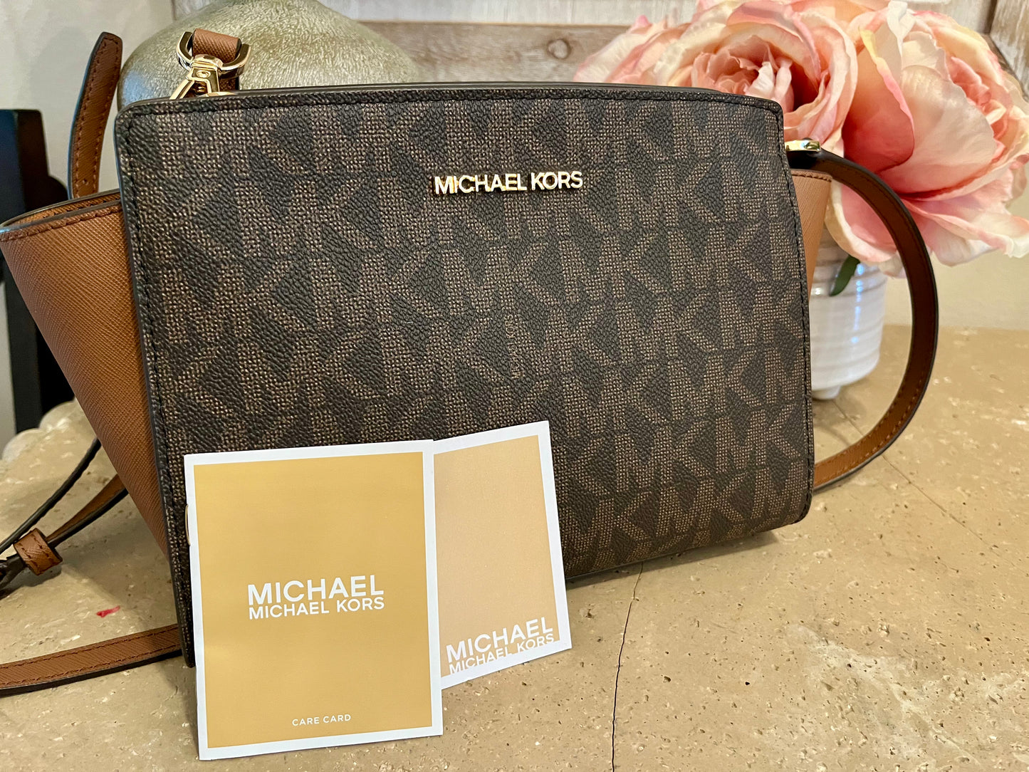 Michael Kors Med Logo Crossbody Satchel