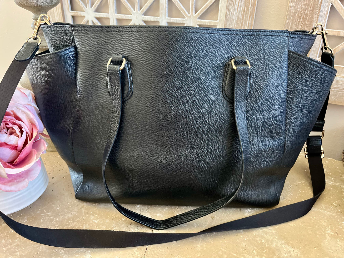 Coach XL Black Tote Duffel Bag