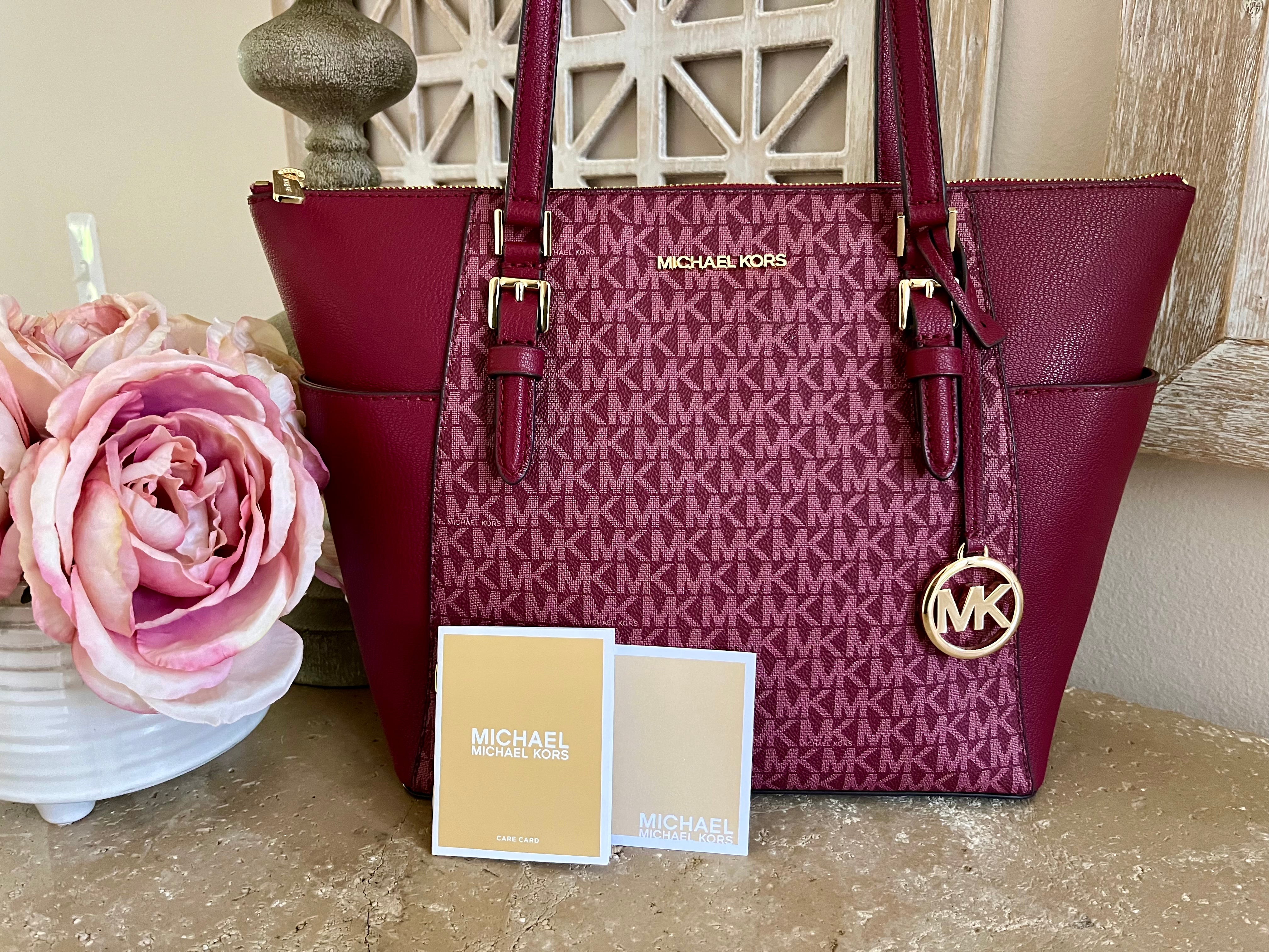 Mk burgundy handbag hotsell