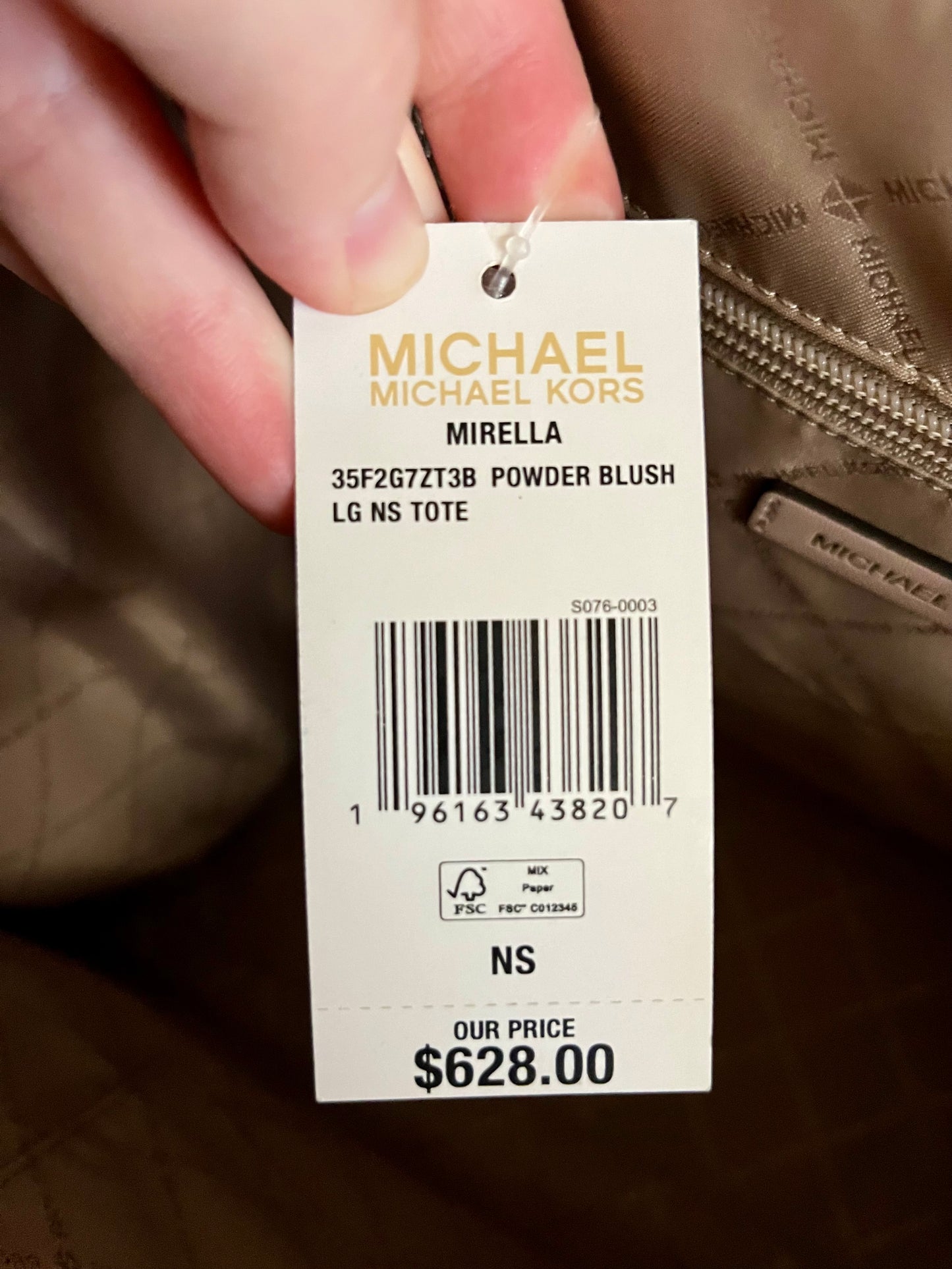 NEW Michael Kors XL Logo & Pink Mirella Tote