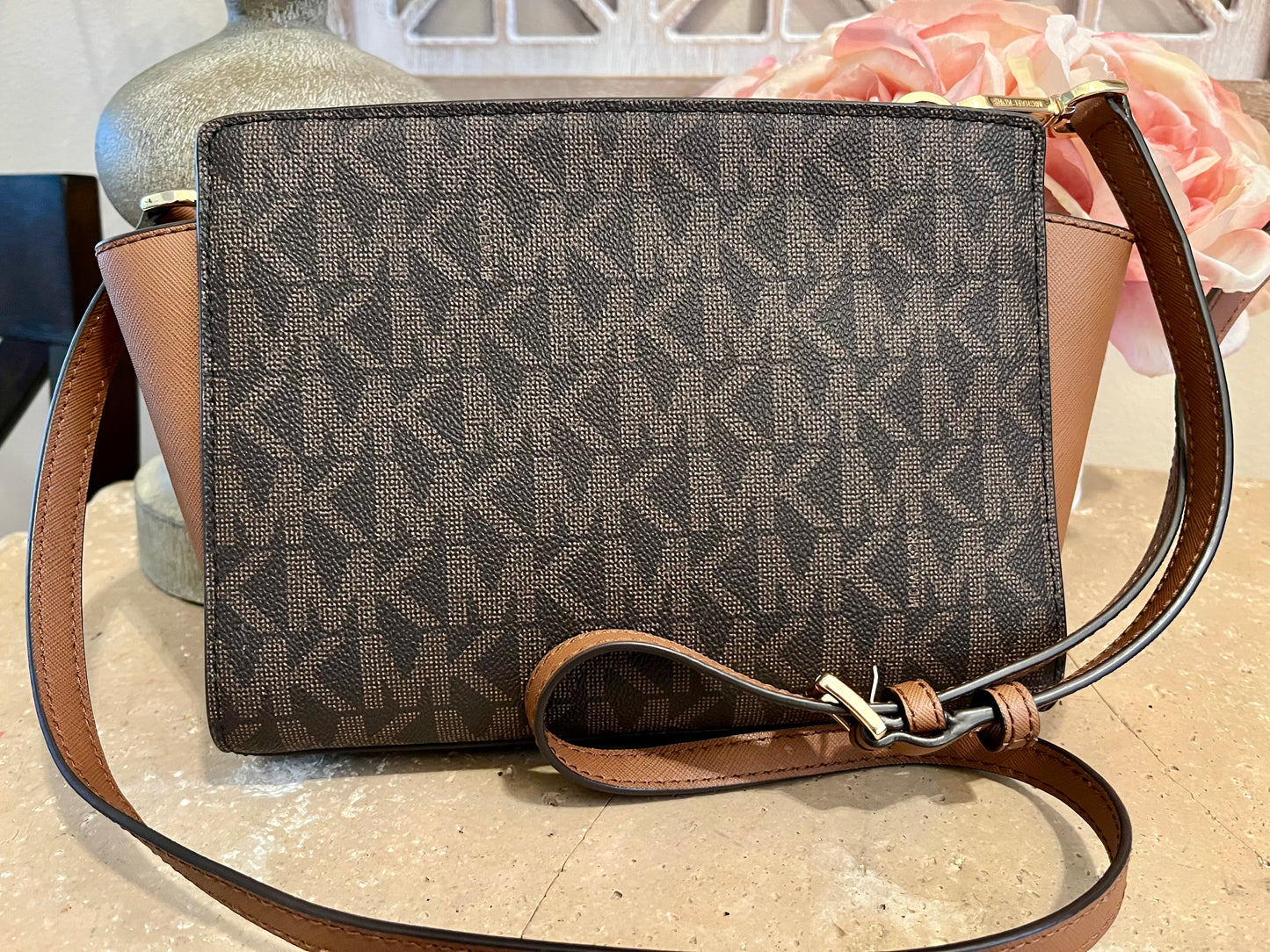 Michael Kors Med Logo Crossbody Satchel