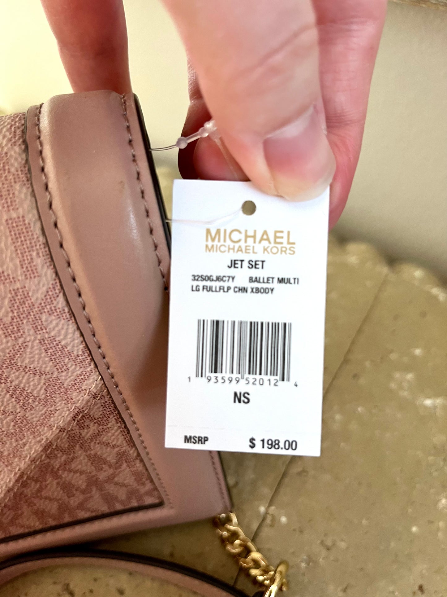 NEW Michael Kors Ballet Pink Logo Crossbody