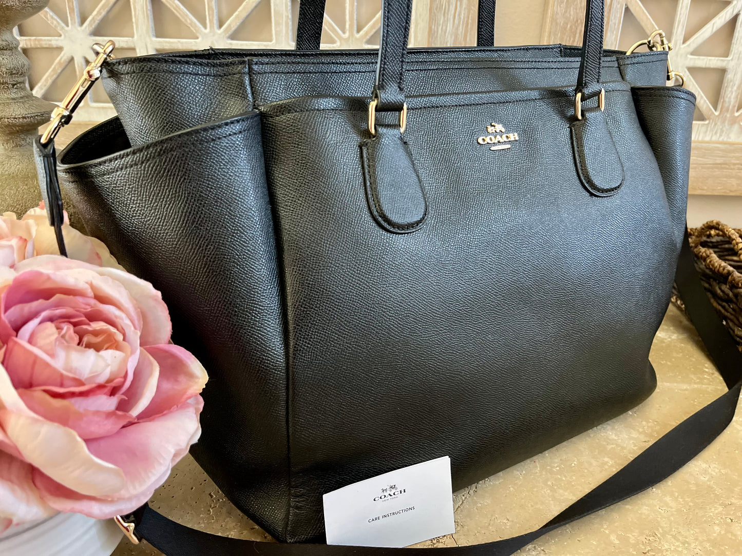 Coach XL Black Tote Duffel Bag