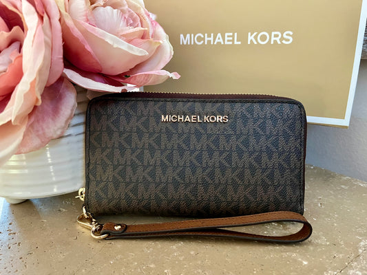 Michael Kors Logo Zip Wallet