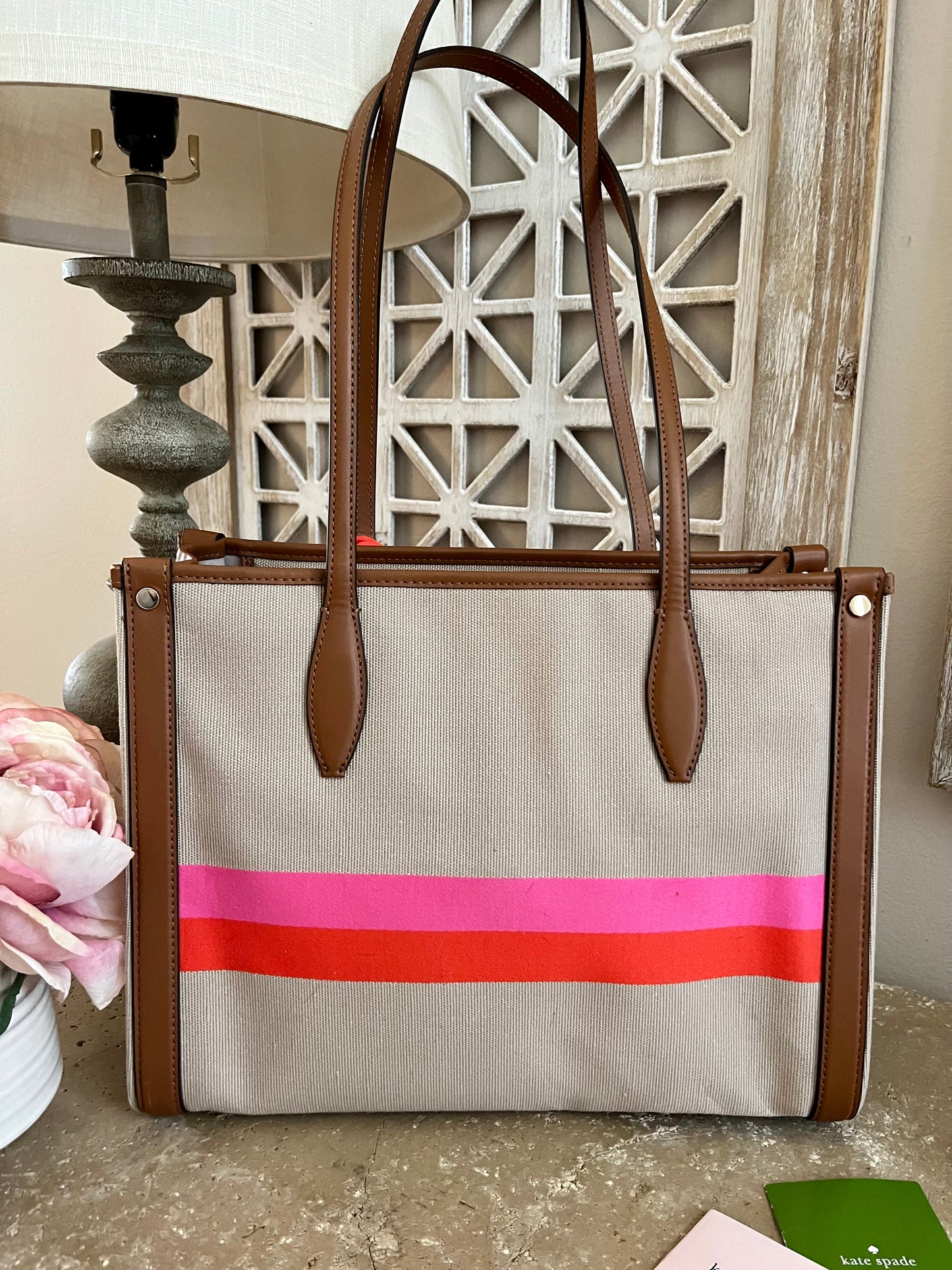 Kate Spade Logo Zip Large Tote with Matching Wristlet