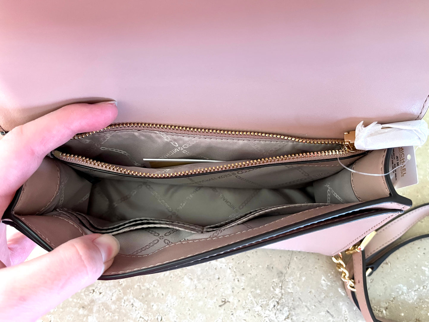 NEW Michael Kors Ballet Pink Logo Crossbody