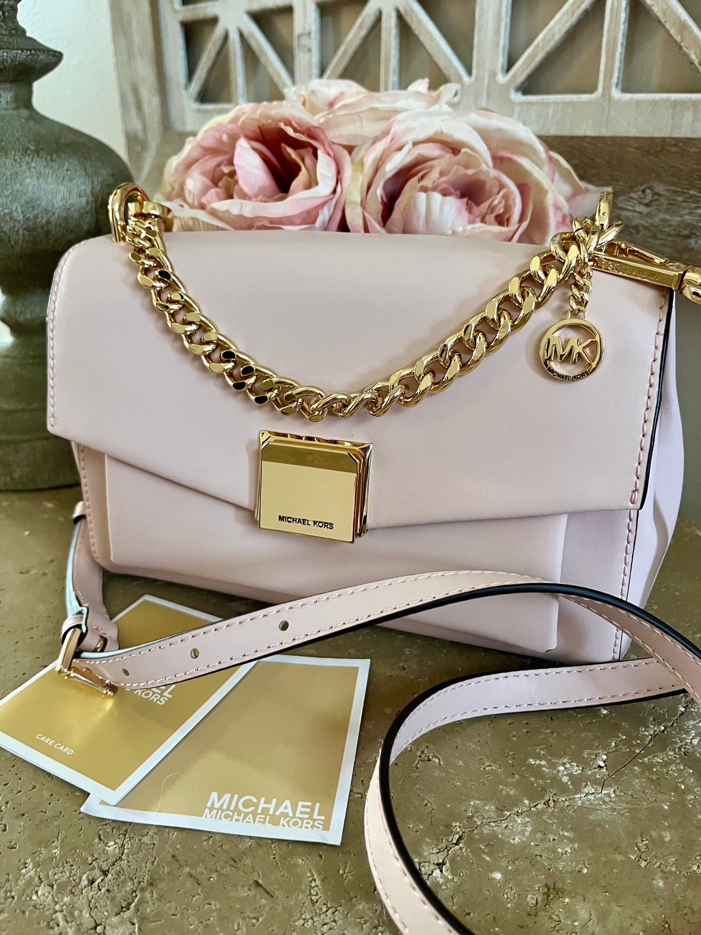 Michael Kors Small Pink Chain Crossbody