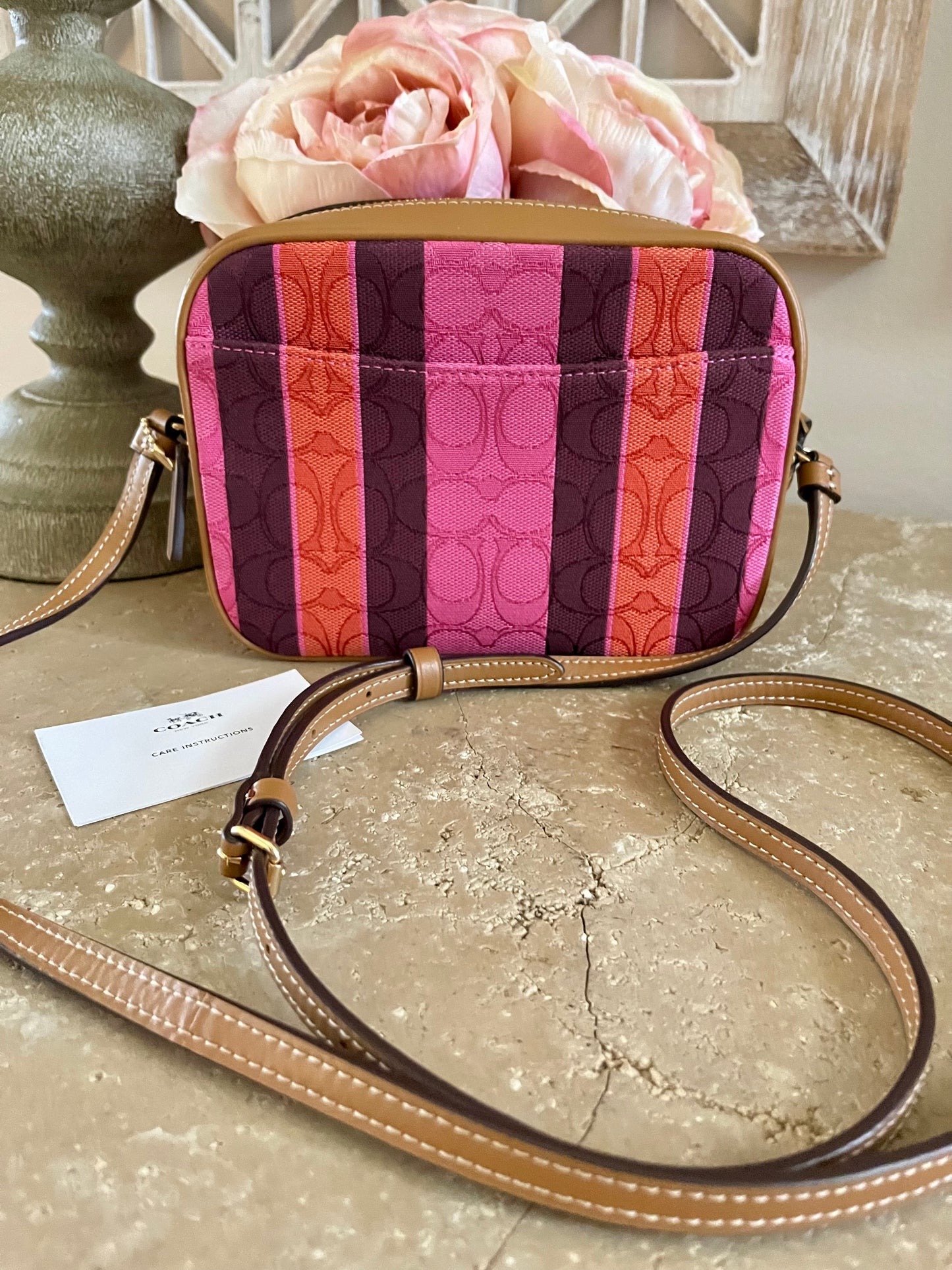 Coach Signature Stripe Crossbody