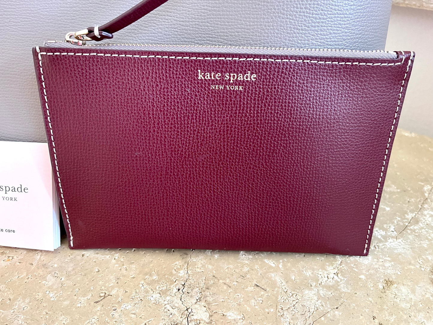 Kate Spade Large Gray & Plum Open Satchel Tote