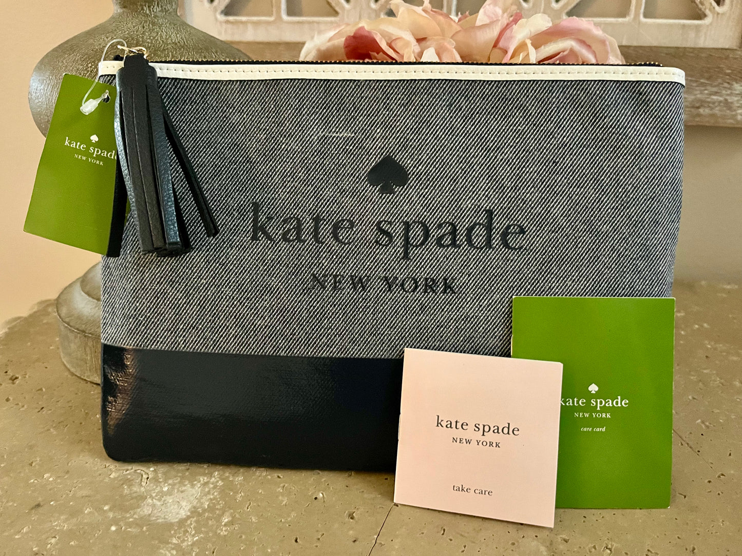 Kate Spade Logo Wristlet NEW