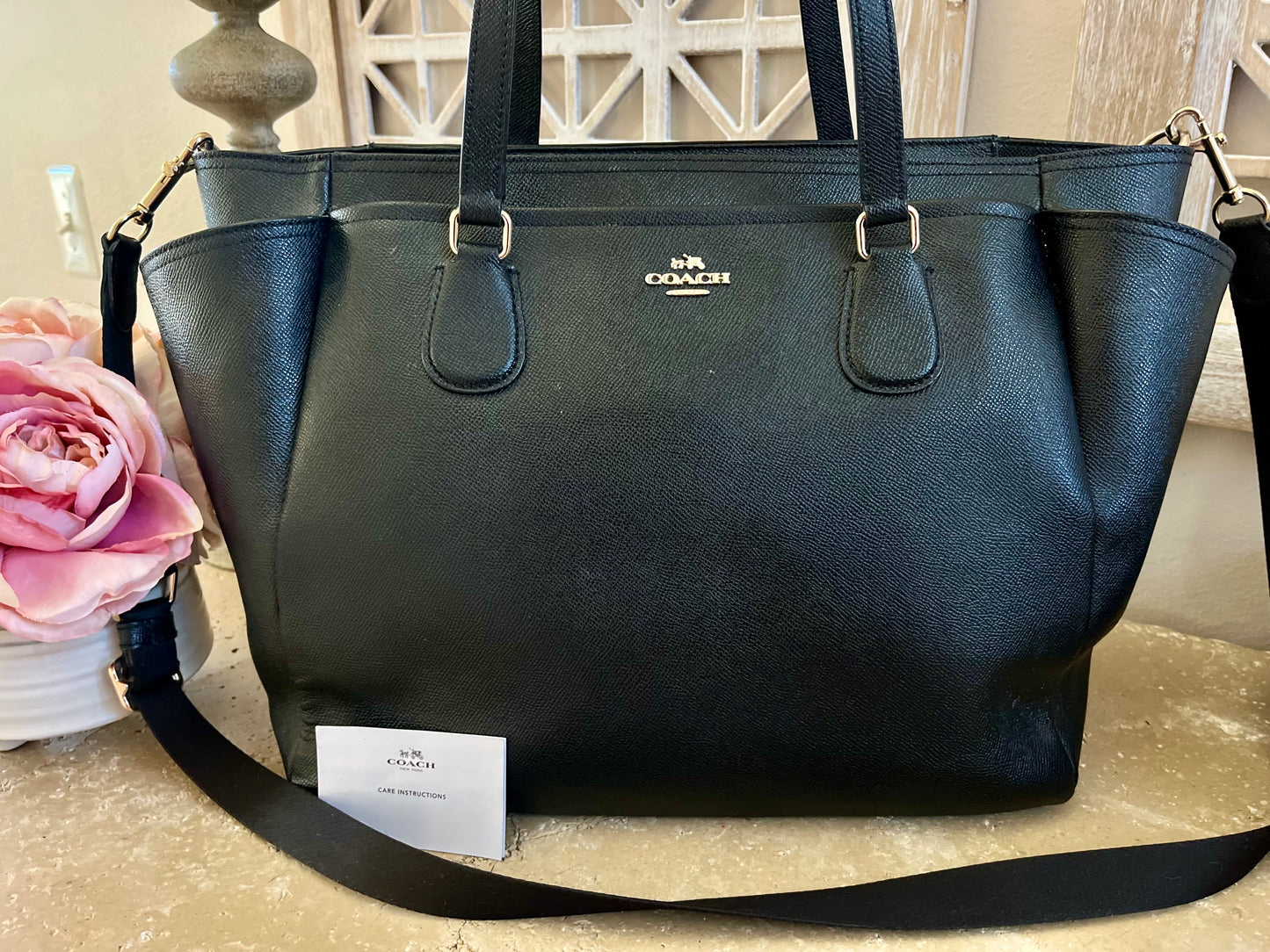 Coach XL Black Tote Duffel Bag