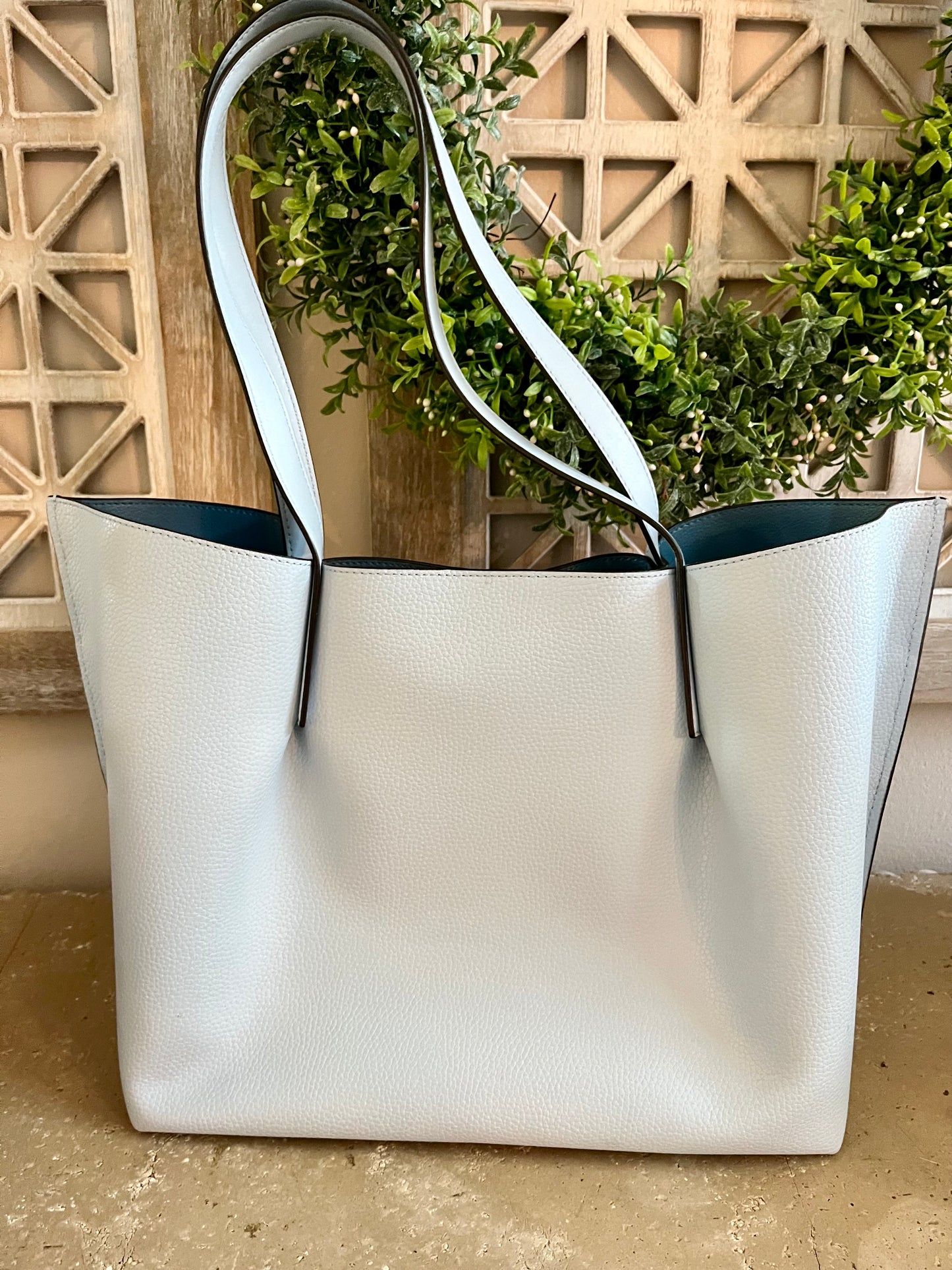 Michael Kors Emilia Large Pale Ocean Blue Tote