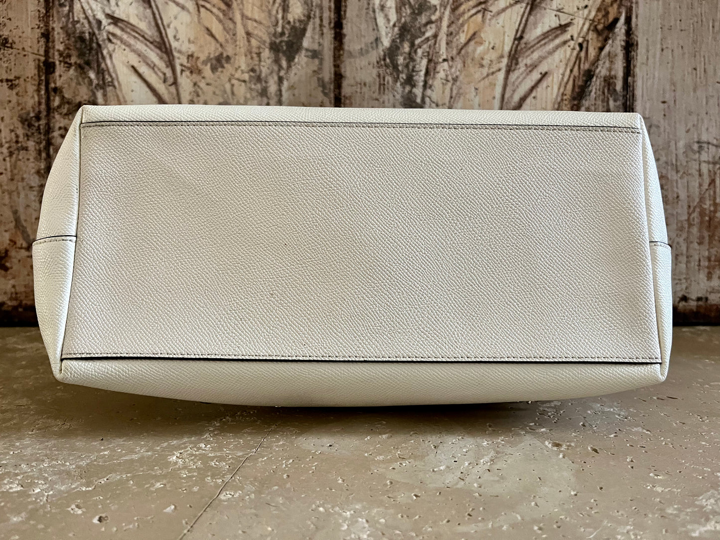 Coach Large Cream Beaded Tote