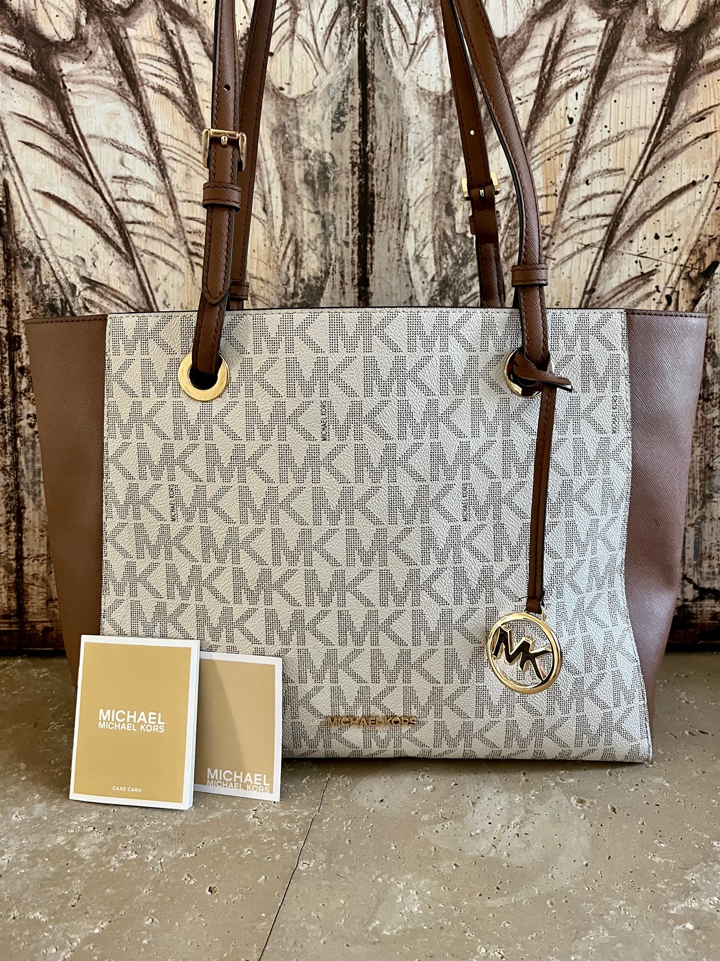 Michael Kors Large Vanilla Logo Tote