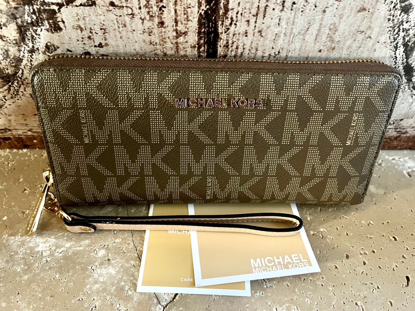 Michael Kors Large Logo Zip Wallet