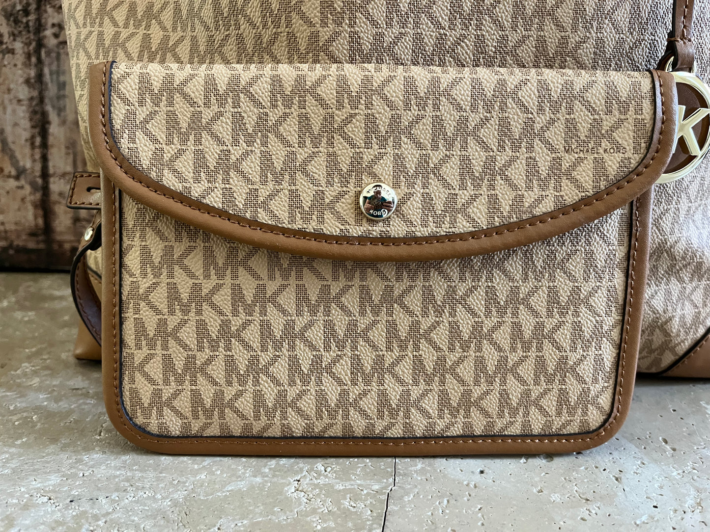 Michael Kors Large Logo Eva Tote with Matching Wristlet