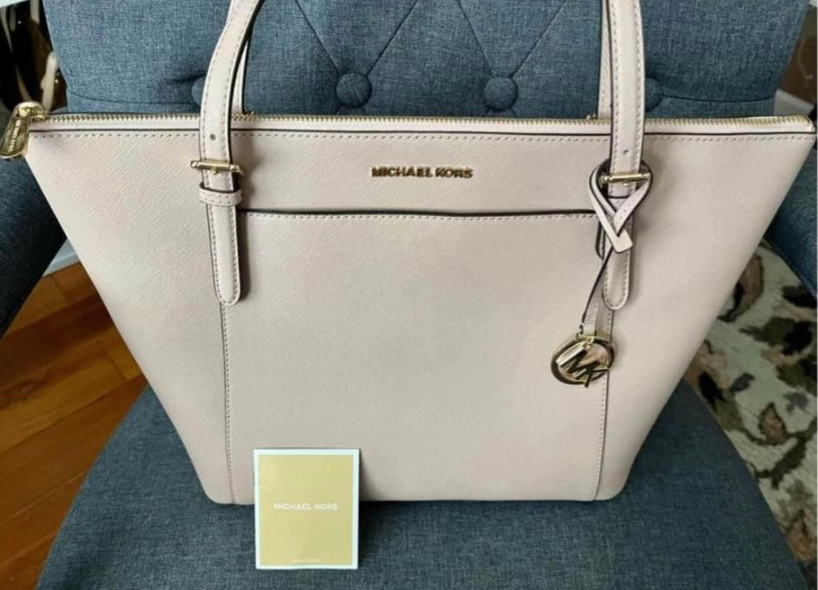 Michael Kors Large Blush Pink Zip Tote