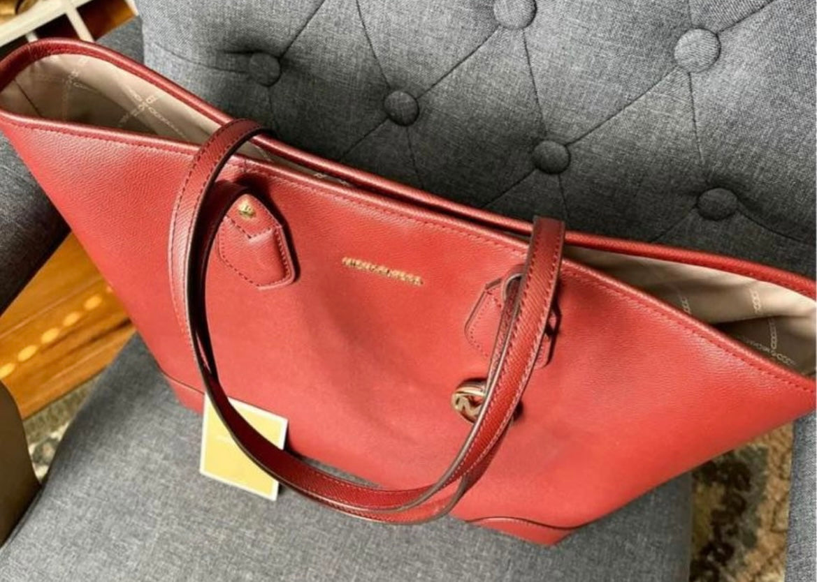 Michael Kors Large Burgundy Tote