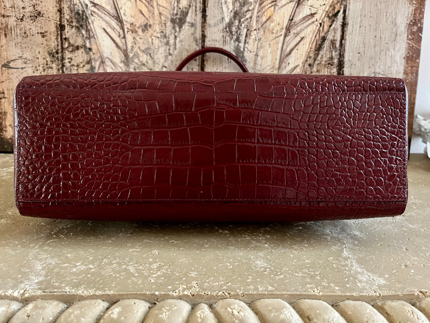 Kate Spade Burgundy Alligator XL Tote