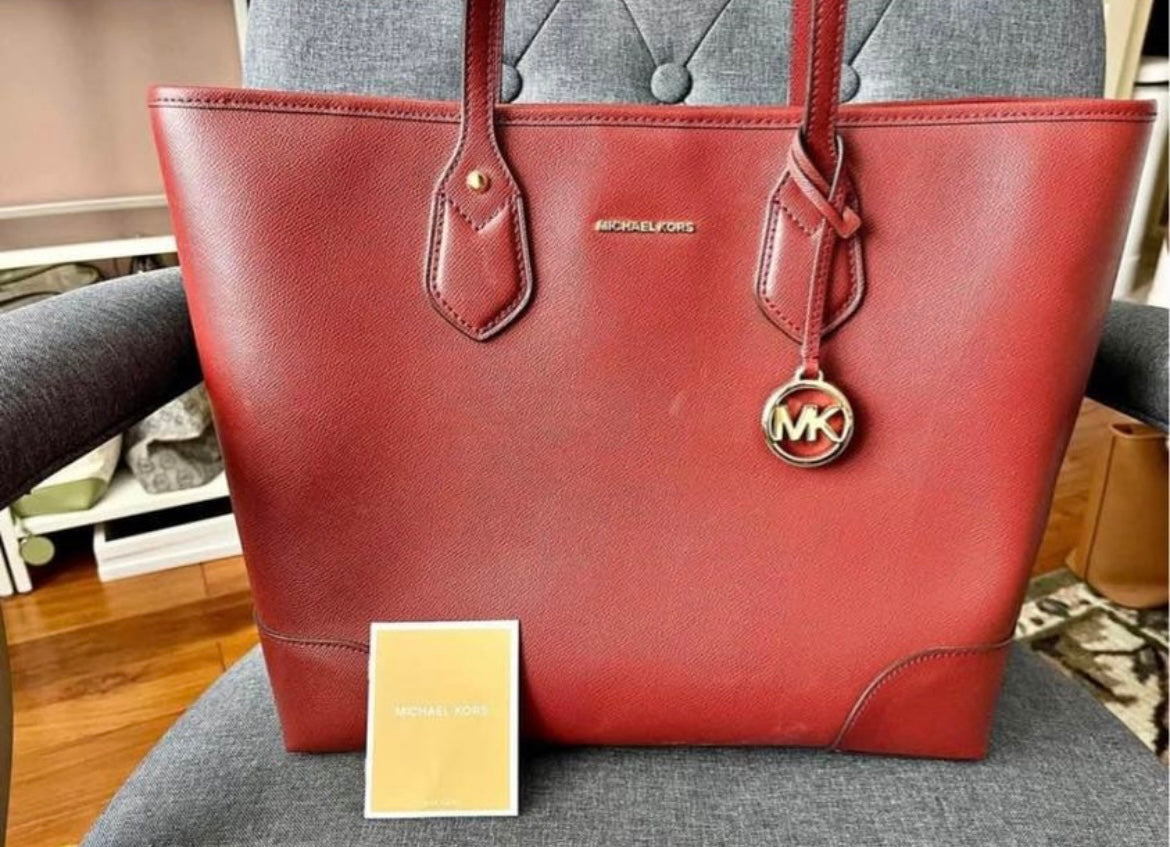 Michael Kors Large Burgundy Tote