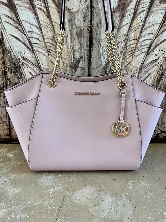 Michael Kors Large Blush Pink Jet Set Chain Satchel Tote