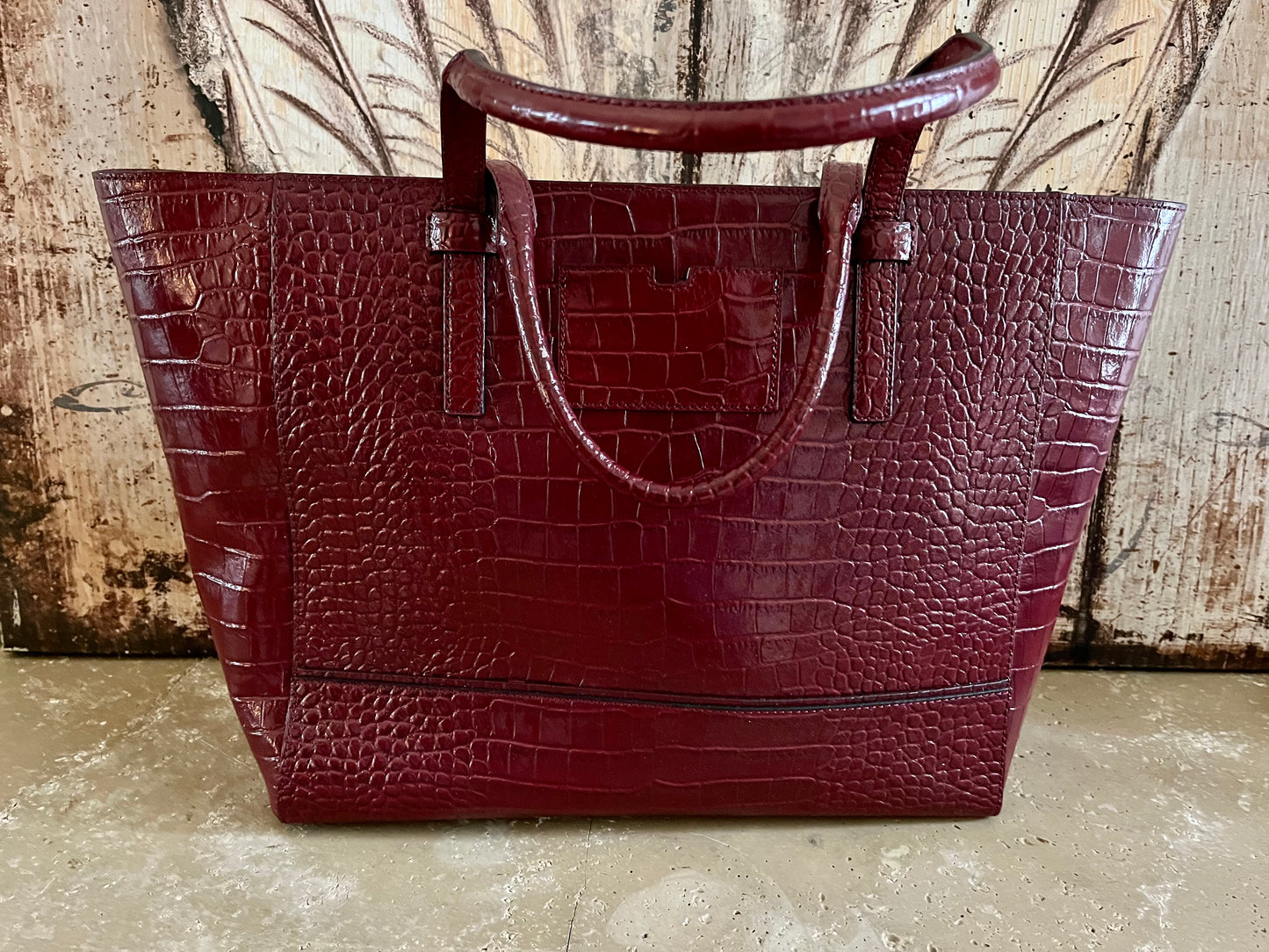 Kate Spade Burgundy Alligator XL Tote