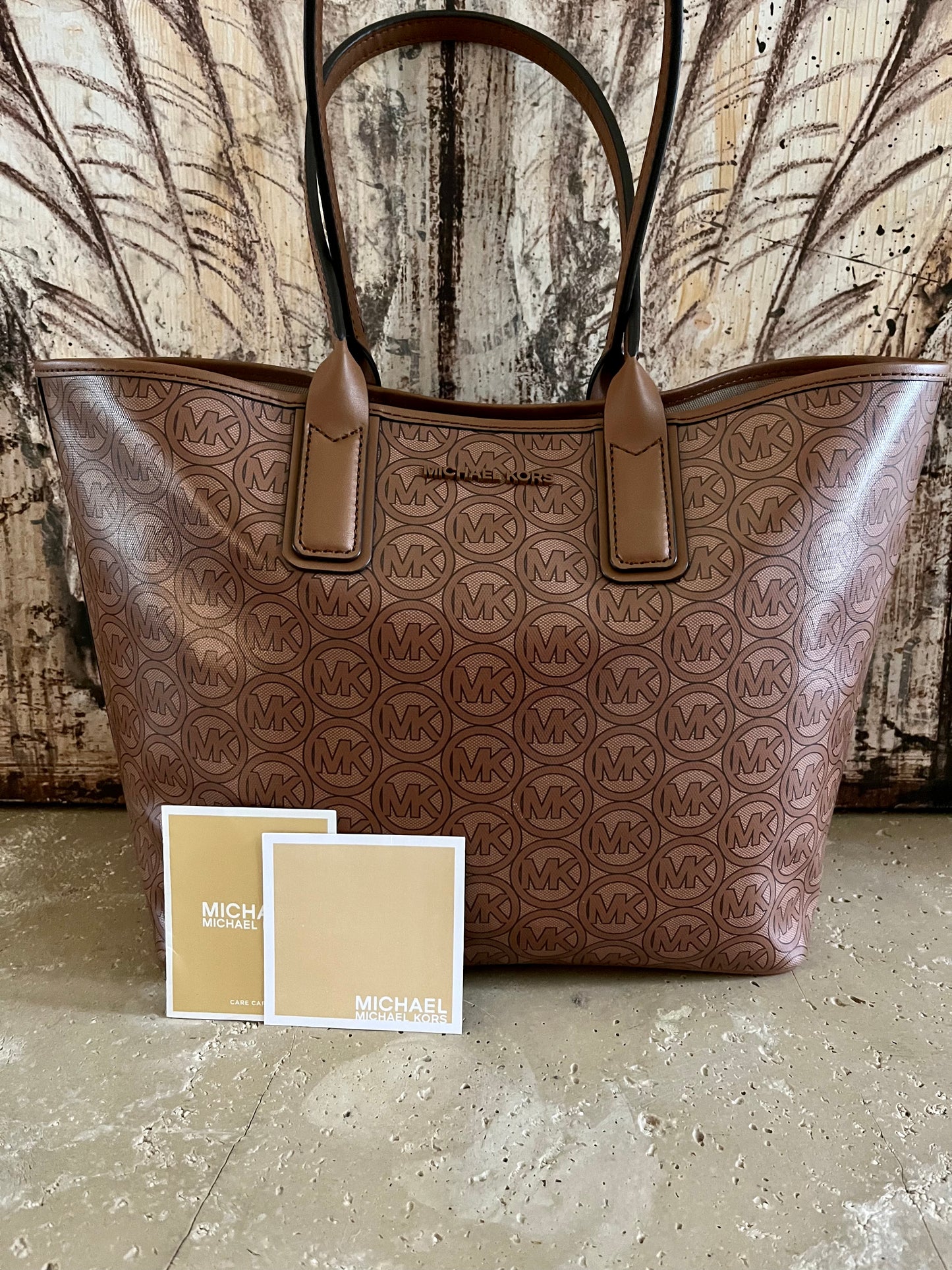 Michael Kors Beige Logo Med Tote