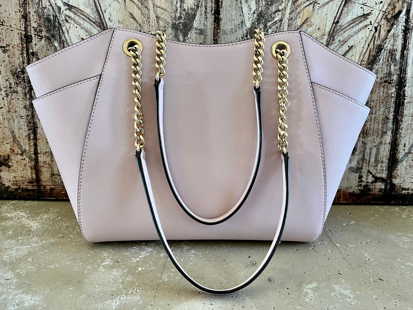 Michael Kors Large Blush Pink Jet Set Chain Satchel Tote