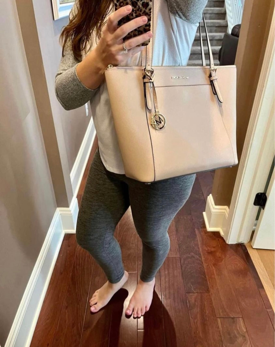 Michael Kors Large Blush Pink Zip Tote