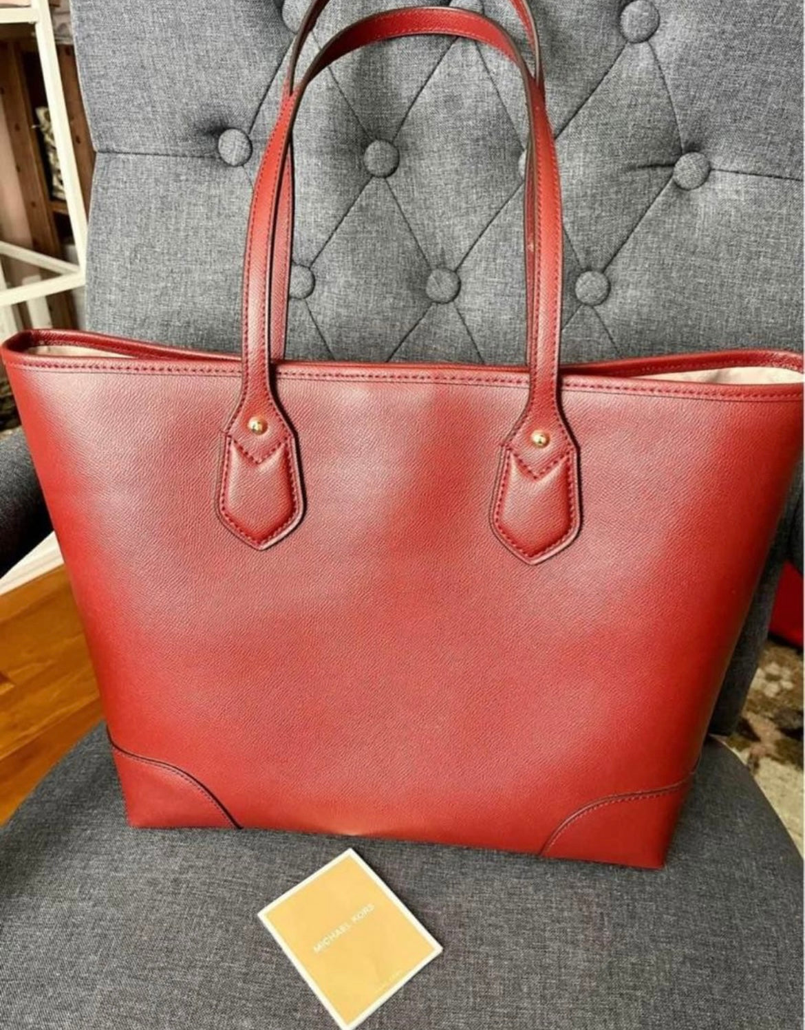 Michael Kors Large Burgundy Tote