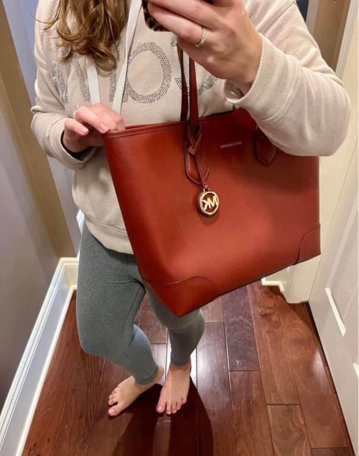 Michael Kors Large Burgundy Tote